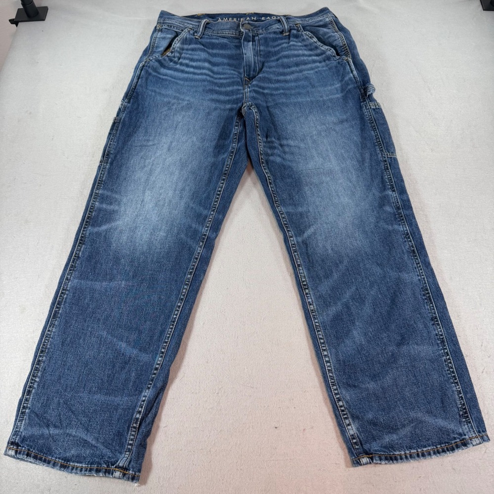 American Eagle Carpenter Jeans Mens 32x32 Medium Wash Utility